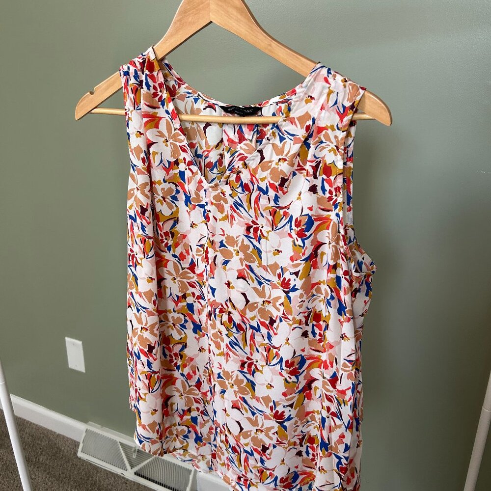 Banana Republic Floral Sleeveless Blouse | Multicolor Print Tank Top